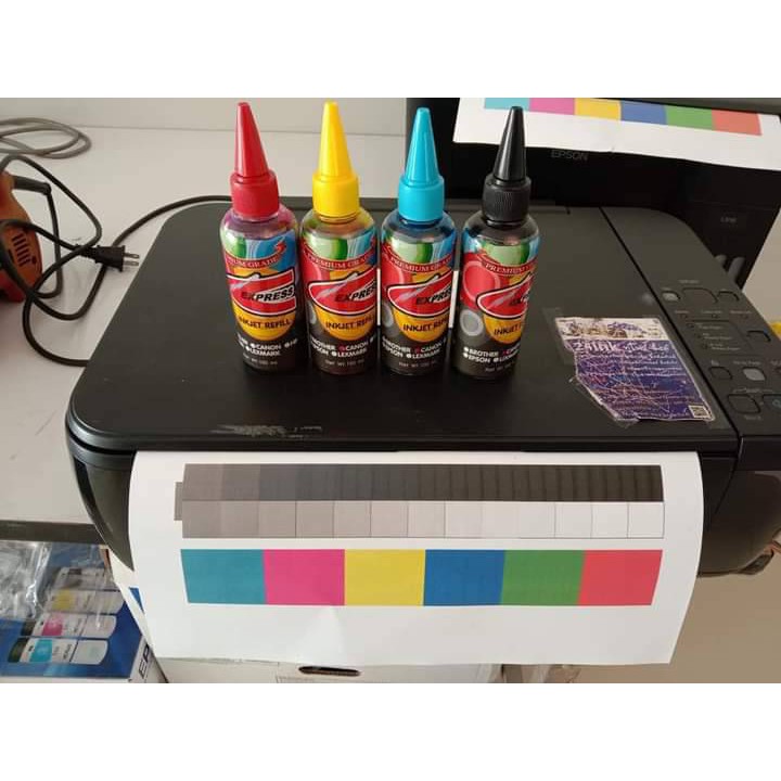 น้ำหมึกเติม EPSON ดำ น้ำเงิน แดง เหลือง 100ซีซี EXPRESS INKJET REFILL EPSON 100 ml BL/C/M/Y ราคา ถูกที่สุด ดีลบีเคเค แกลเลอรีภาพที่ 5