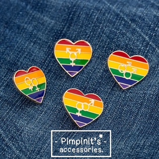 🇹🇭 พร้อมส่ง : เข็มกลัดเซ็ทสัญลักษณ์กลุ่มบุคคลที่มีความหลากหลายทางเพศ | LGBT Enamel Brooch Pin Set.