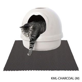 แผ่นดักทราย Kanimal Cat Litter Mat แผ่นดักทรายแมวพรีเมียม พรมดักทรายแมว รองทรายแมว สีเทา  Size XXL