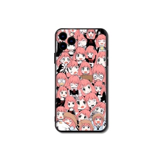 เคสโทรศัพท์มือถือ แบบนิ่ม ลายอนิเมะ Spy Family สีดํา สําหรับ IPhone 13 Pro Max 11 12 IPhone 7 8 Plus SE 2020