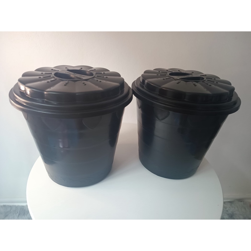 ถังขยะ พร้อมฝาปิด ถังขยะสีดำ ถังขยะพลาสติก ขนาด กว้าง30ซม. ยาว30ซม. สูง26ซม. - รูปที่ 2