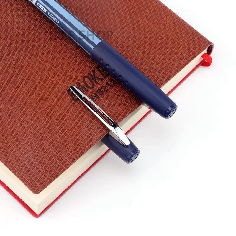 ปากกาเจล ขนาดเส้น1.0 mm  BAOKE รุ่นPC-1048 แบบมีปลอก ด้ามพาสติกจับถนัดมือ หมึกน้ำเงิน/ดำ  (ราคาต่อด้าม) #school #office