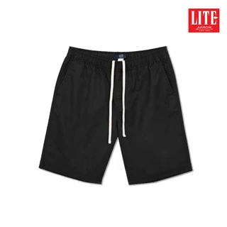 ARROW LITE กางเกงขาสั้นเอวยางยืด สีดำ ใส่สบาย ทรงสวย กระเป๋าลึก