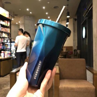 แก้วเยติครบชุด ❂Starbucks Insulation Cup Cherry Blossom Pipe Stainless Steel Single Cup Male and Women Student Couple Gift Water Cup☞