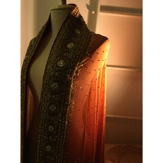 ผ้าคลุมไหล่ Silk Glitter Dupatta สีดำ