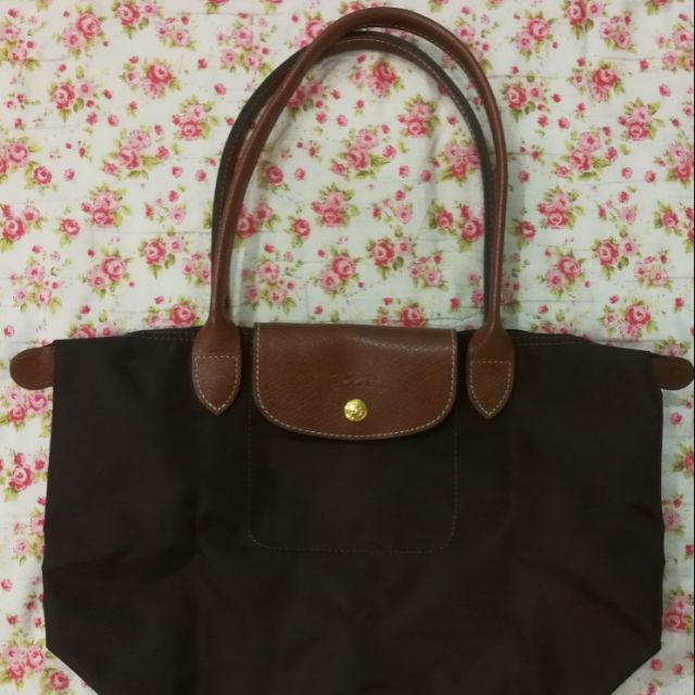 กระเป๋าLongchamp size M หูยาว สีน้ำตาล New