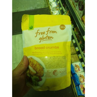 ecook ออสเตรเลีย เบเกอรี่ แป้งเกล็ดขนมปัง สำหรับทอด m33 woolworths free from gluten bread crumbs 350g