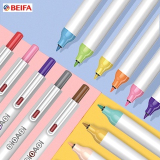 Youpin BEIFA ปากกามาร์กเกอร์ เปลี่ยนแกนได้ หัวกลม เครื่องเขียนสํานักงาน 12 ชิ้น