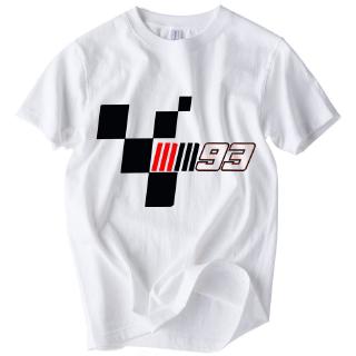 💙DRG💙ผู้ชายเสื้อยืด T Shirt สเปนแฟชั่น Marc Marquez เสื้อผู้ชาย Cool Breathable Soft White Men Tshirts