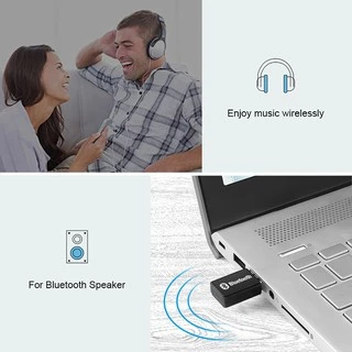 ตัวรับสัญญาณ ส่งเสียงบลูทู ธ Bluetooth 5.0 Adapter Driver Free Audio Transmit ตัวรับสัญญาณบลูทูธ5.0 สำหรับ PC / Notebook