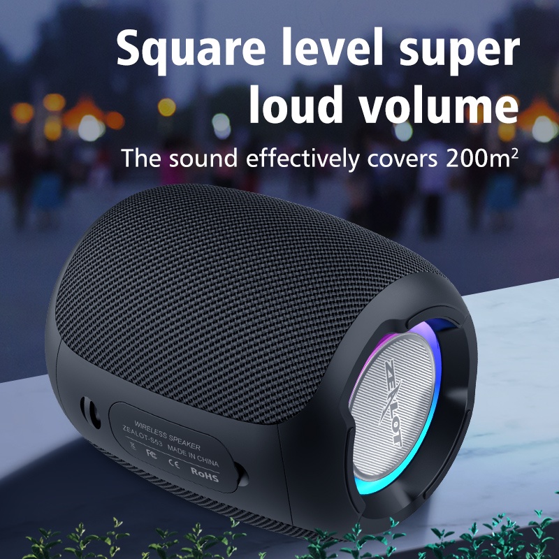 ZEALOT S53 20W ortable Bluetooth Seaker FM Outdoor TWS Connection High ...