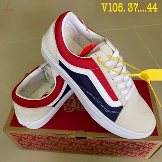 Vans Old Skool (size37-44)เทาแดงกรม