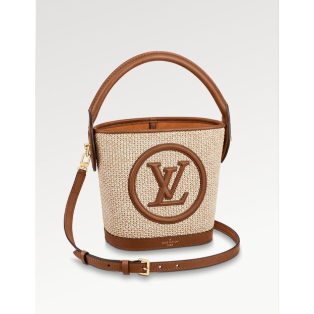 หลุยส์วิตตอง Louis Vuitton กระเป๋าสาน LV Petit Bucket กระเป๋าสานแฟชั่น พร้อมส่ง