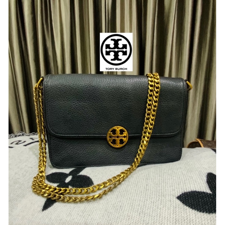 ส่งต่อ 😌 😆Tory Burch แท้ 💯 กระเป๋าสายโซ่ทองมาก