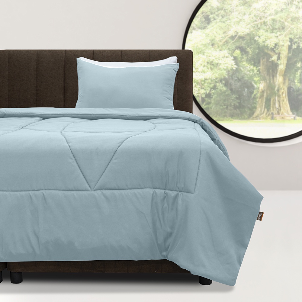 Picasso ผ้าห่มนวมใยสังเคราะห์ รุ่น Smile สีเขียวมิ้นต์ / ผ้าไมโครซาติน