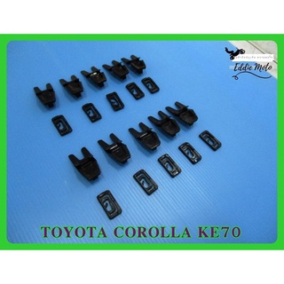 TOYOTA COROLLA KE70 FRONT WINSHIELD CLIP LOCK &amp; GLASS CORNER CLIP SET (10 PAIR) / กิ๊บมุมกระจก&amp;กิ๊บกระจกบังลมหน้า 10 คู่