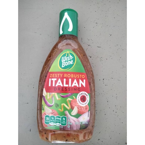 Wish Bone Zesty Robusto Italian  Dressing น้ำสลัด วิชโบน 444 ml ราคาสุดฟิน
