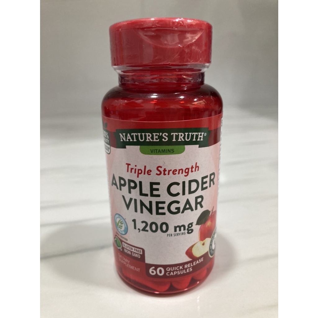 [พร้อมส่ง] Nature’s Truth Apple Cider Vinegar ขนาด 1200 mg (60 เม็ด) ของแท้ 100%