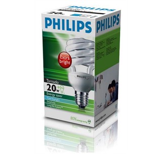 PHILIPS หลอดไฟเกลียว รุ่น TORNADO CDL E27 กำลัง 20 วัตต์ Cool Daylight