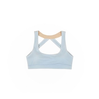 FatcryingClub - Babyblue / Mustard Sporty bra - Sport bra Sportswear Activewear Yoga Pilates Woman ออกกำลังกาย ชุด โยคะ