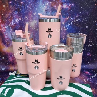 Starbucks X Stanley แก้วสแตนเลสคุณภาพ สีชมพูพีช Thailand🇹🇭‼️พร้อมส่ง‼️