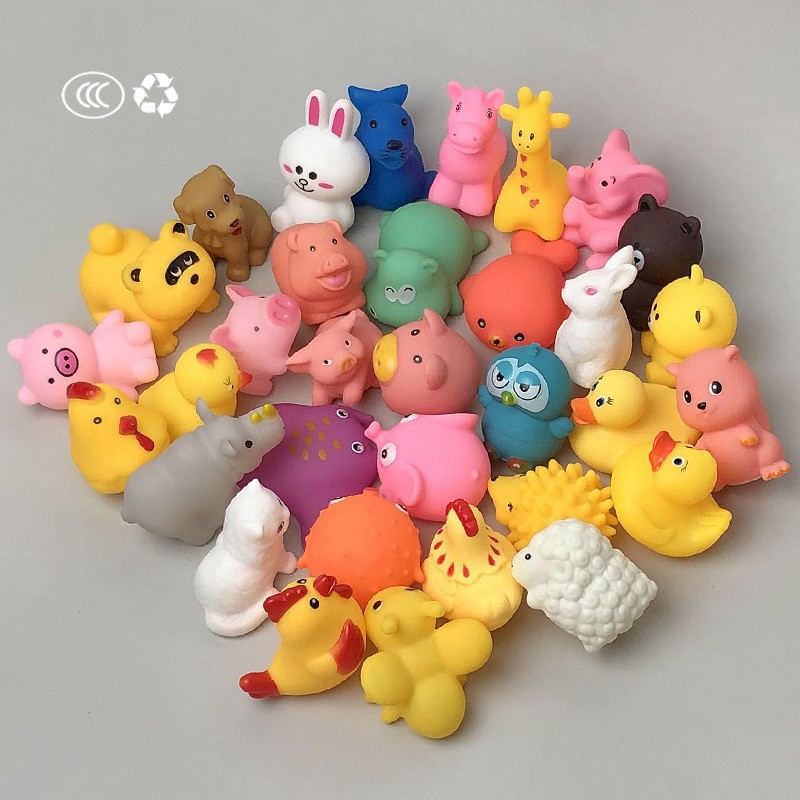 ▽Bath Toys Cute Animal Doll Children Rubber Kids Gifts Random Shipments  Baby Water Toy Cartoons | Shopee Thailand