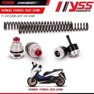 YSS FORK UPGRADE KIT ฟรี Fork Fluid เบอร์ 20 ขนาด 250ml สำหรับ HONDA ALL NEW FORZA 300 2018&gt;, FORZA 350 2020&gt;