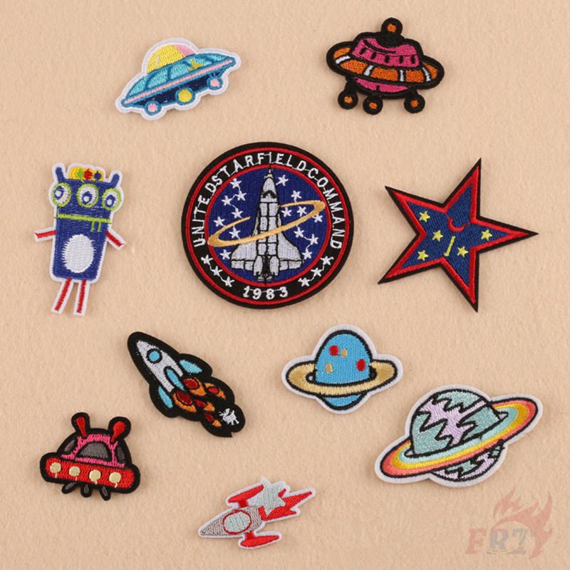 แผ่นป้ายเย็บปักลาย DIY 1 ชิ้น（Space Q-1）（☸ Space Iron-On Patch ☸）