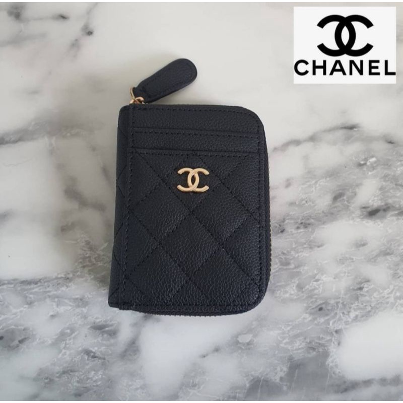 ส่งฟรี⚡กระเป๋าสตางค์ พรีเมี่ยมกิํฟ แท้💯 Chanel ใบสั้น สีดำ ใส่การ์ด ใส่บัตร ผู้หญิง กระเป๋าเงิน สุดหรู