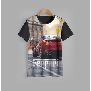 เสื้อยืด พิมพ์ลาย Ferrari สําหรับเด็กผู้ชาย และเด็กผู้หญิง