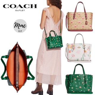 ส่งฟรี 🔥 COACH 🔥 MOLLIE TOTE 25 IN SIGNATURE CANVAS WITH STRIPE HEART PRINT รุ่นใหม่เป็นรุ่นที่สาวๆ ตามหากันมากที่สุด