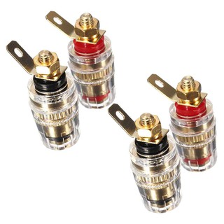 ใหม่ 4 ชิ้นอุปกรณ์ขยายเสียงลำโพง Terminal Binding Post 4 มม. Banana Plug Jack