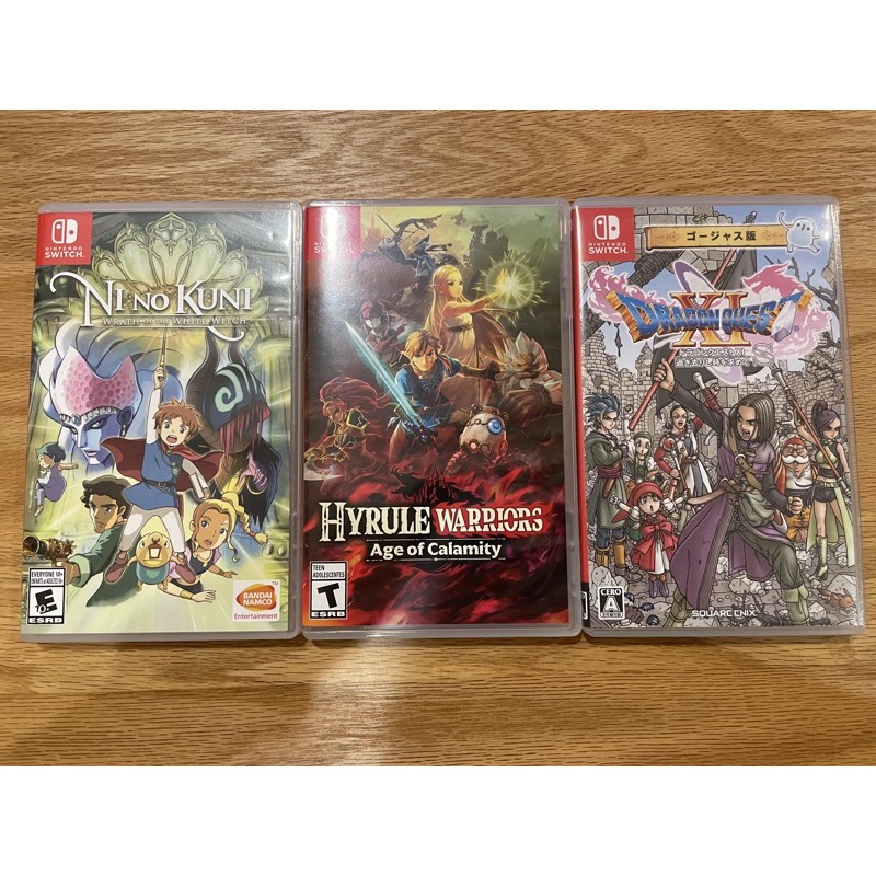 แผ่นเกมส์ Nintendo switch มือสอง สภาพดี (NiNoKuni,Dragon quest XI (Japan),Hyrule Warriors)