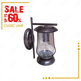 Lighttrio โคมไฟติดผนังภายนอก Classic Lamp ไฟทางเดิน ไฟสนาม โคมไฟภายนอก รุ่น O-2015W/RB (ไม่รวมหลอดไฟ)