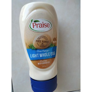 Praise Light Whole egg Creamy Mayonnaise มายองเนส เพรส 380กรัม