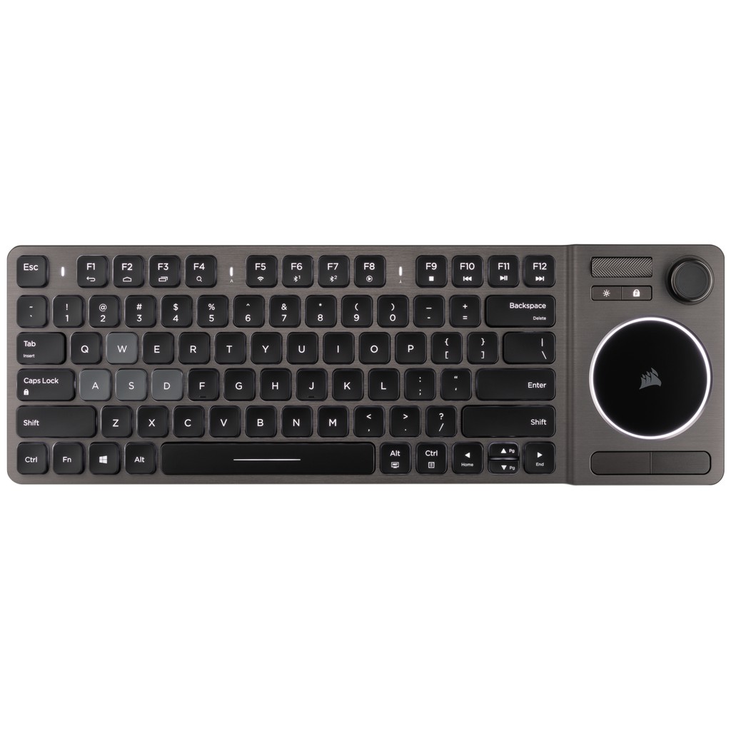 คีย์บอร์ด (ชาไร้สาย) CORSAIR K83 WIRELESS ENTERTAINMENT KEYBOARD (SCISSOR SWITCH) (WHITE LED) (EN / 