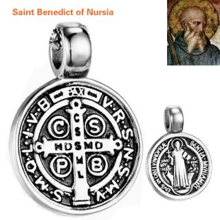 Saint Benedict Nursia 31x22mm Talisman Lucky Destiny Amulet Pendant