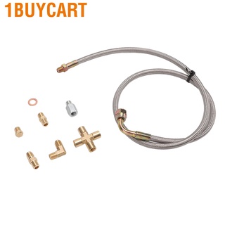 1buycart Turbo Oil Feed Line Kit 1/8PNT AN4 Fitting Drain for T3 T4 T04E T60 T61 T70 Car Accessories