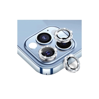 ฟิล์มกระจกนิรภัย กันรอยเลนส์กล้อง กันกระแทก ประดับเพชร หลากสี สําหรับ For iPhone 11 12 13 14 Pro Max Mini / 14 Plus 1 ชิ้น