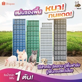 LittleTree แผ่นปูพื้นฟาร์ม รุ่นเดิม แข็งแรงพิเศษ 30x100x3.4 ซม. แผ่นสแลทปูพื้นสวน กรงสัตว์ ฟาร์มสุกร มี 4 สี