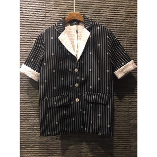 เสื้อชุดเดรส ชาแนล ใส่สะบาย  สวยเนียบ BLAZER  NAVY Size L การันตีความเหมือนที่สุดให้เลยถ่ายสดจากสินค้าจริง100%