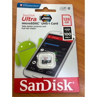 SanDisk Ultra Micro SDXC 128GB UHS-I CLASS 10 (SDSQUNR_128G_GN6MN) ความเร็วในการอ่านสูงสุด 100 MB/วินาที