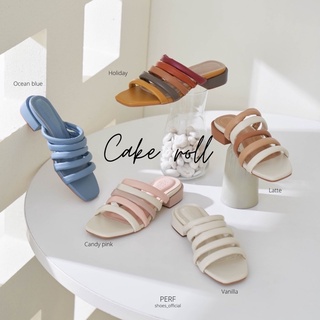 [ลดทันที 65.- ใช้โค้ด PP6SEP5] PERF : Cake roll sandal รองเท้าแตะมีส้น