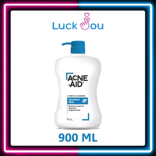ACNE AID GENTLE 900ML สีฟ้า สบู่เหลว สูตรอ่อนโยน ผิวมัน เป็นสิว ผิวหน้าและผิวกาย แอคแน่ เอด 1000 มล.
