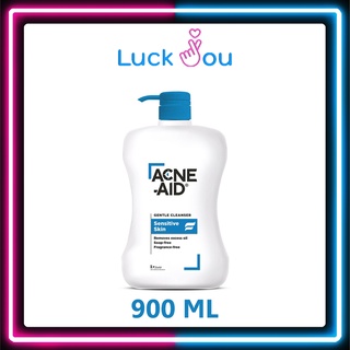 ACNE AID GENTLE 900ML สีฟ้า สบู่เหลว สูตรอ่อนโยน ผิวมัน เป็นสิว ผิวหน้าและผิวกาย แอคแน่ เอด 1000 มล.