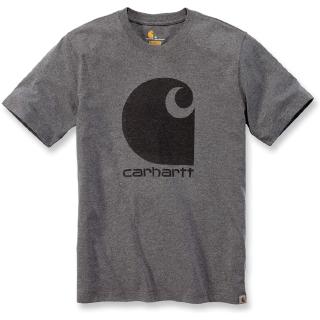 ผ้าฝ้ายคอกลมcarhartt เสื้อยืดสําหรับผู้ชายแขนสั้นคอกลมพิมพ์ลาย workwear c - logo graphicสามารถปรับแต่งได้from S-4XL