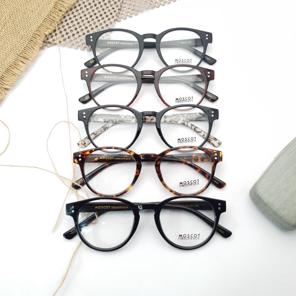 Mata Moscot GOLOA FRAME GLASSES ฟรีกล่องและเช็ด!!! ลบ ทรงกระบอก แถมแพ็คเกจเลนส์รังสีโฟโตโครมิค | แว่