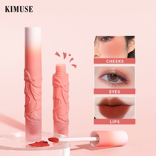 Kimuse ลิปสติกเนื้อแมทประดับโบว์ 8 สี