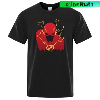 เสื้อยืดคอกลม แขนสั้น พิมพ์ลาย The Flash Barry Allen แฟชั่นฤดูร้อน สําหรับผู้ชาย 2022