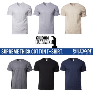 Gildan เสื้อยืด คอกลม ผ้าฝ้าย แบบหนา ลายค้อน สําหรับผู้ชาย และผู้หญิง (210 แกรม) HA00 Group B